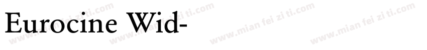 Eurocine Wid字体转换